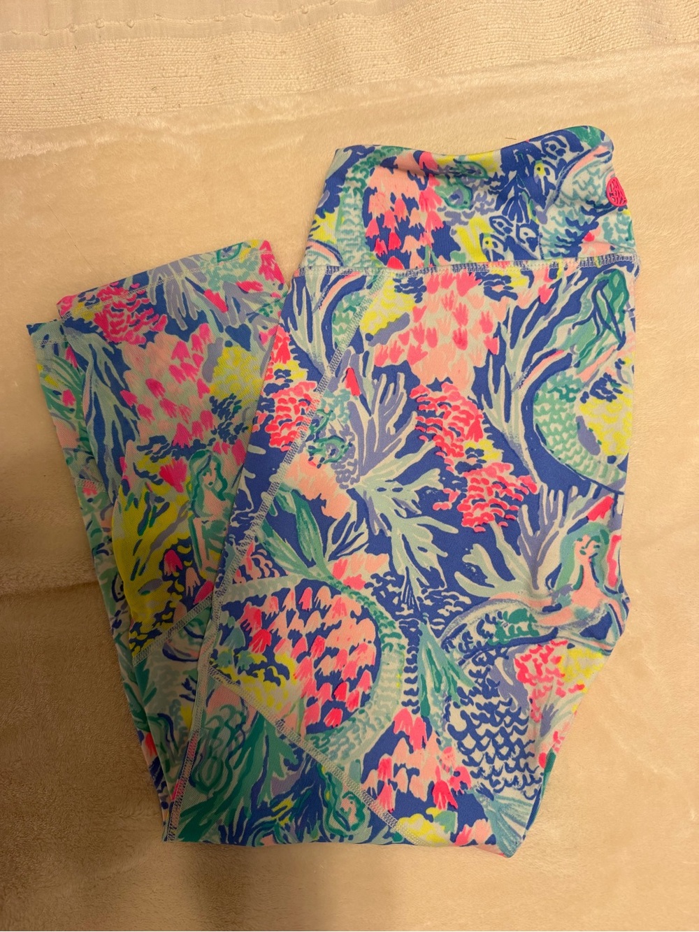 Lilly Pulitzer Multicolor Floral-Print Leggings - Blue, Pink, Green, Yellow